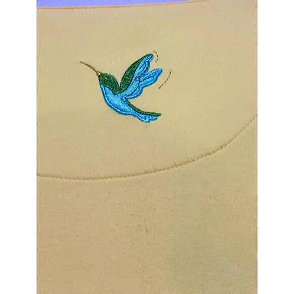 Breckenridge Button Up Jacket Women's Large Yellow Embroidered Casual - Picture 9 of 10